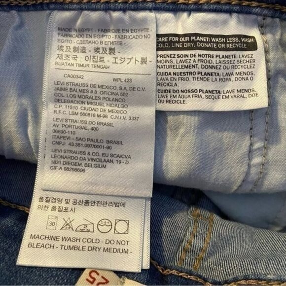 Levi’s 720 High Rise Super Skinny Jeans in Interstellar Indigo Medium Wash 25 - Picture 6 of 9